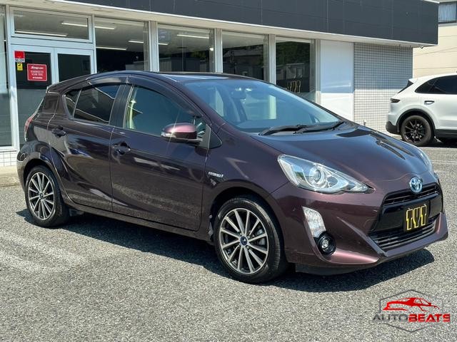 2015 TOYOTA AQUA G BLACK SOFT LEATHER SELECTION (PURPLE M)