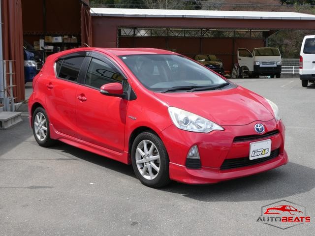 2013 TOYOTA AQUA G BLACK SOFT LEATHER SELECTION (RED)